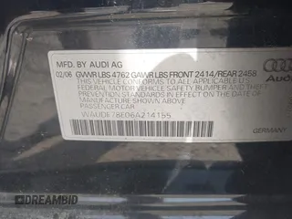 2006 Audi A4 2.0T z VIN WAUDF78E06A214155, wystawiony jako IAAI lot #42282493 z przebiegiem 216 467 mil mil oraz . Historia ofert i sprzedaży dostępna na DreamBid. Obrazek 9.