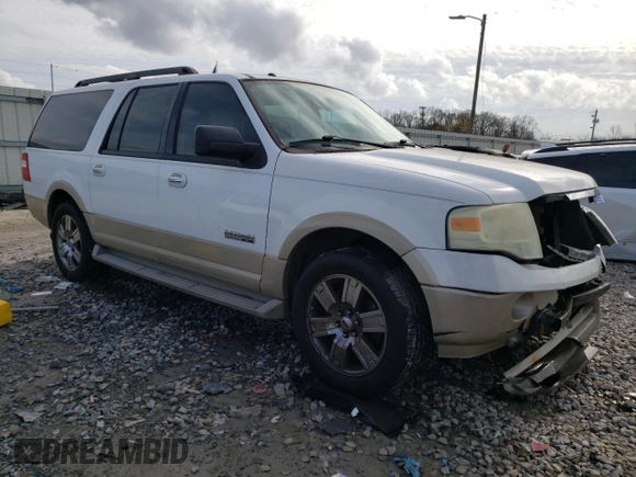 2007 Ford Expedition EL Eddie Bauer with VIN 1FMFK17567LA10693, listed as a Copart auction lot 82843073 with 261,851 mi miles and Salvage Title. Bid and sale history available at carsss.com. Image 4.