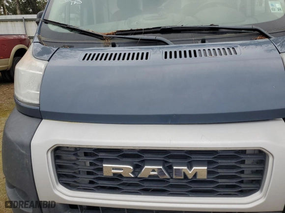2021 Ram ProMaster Cargo Van with VIN 3C6FRVJG5ME500958, listed as a Copart auction lot 42569145 with 0 mi miles and Clean Title. Bid and sale history available at carsss.com. Image 12.