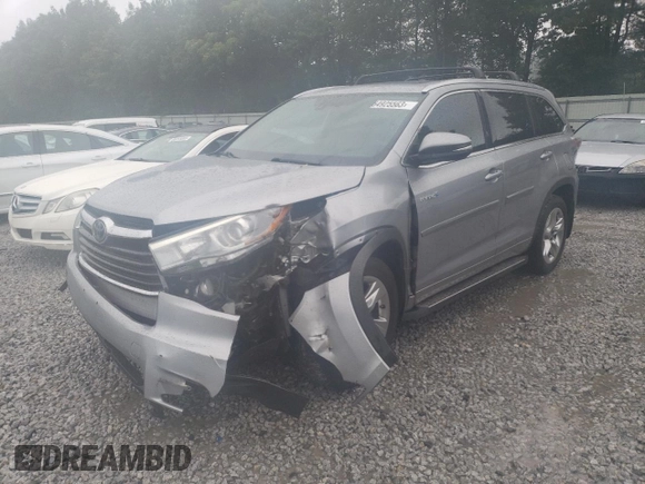 2015 Toyota Highlander Hybrid Limited with VIN 5TDDCRFH3FS009923, listed as a Copart auction lot 64925563 with 96,911 mi miles and Salvage Title. Bid and sale history available at carsss.com. Image 1.
