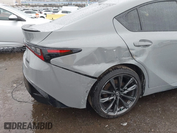 2024 Lexus IS 350 F Sport with VIN JTHBZ1E22R5035541, listed as a IAAI auction lot 41060031 with 8,390 mi miles and . Bid and sale history available at DreamBid. Image 6.