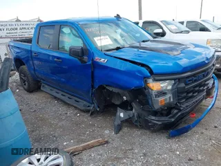 2022 Chevrolet Silverado 1500 Custom Trail Boss with VIN 3GCPDCED3NG689082, listed as a IAAI auction lot 41847136 with 38,101 mi miles and . Bid and sale history available at DreamBid. Image 1.