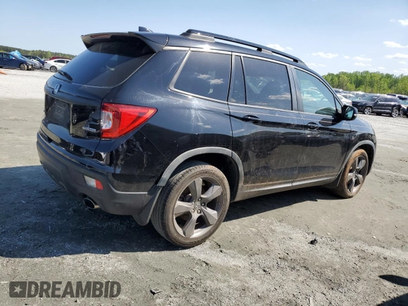 2019 Honda Passport Touring with VIN 5FNYF7H90KB000193, listed as a Copart auction lot 52402915 with 120,968 mi miles and Salvage title. Bid and sale history available at DreamBid. Image 3.