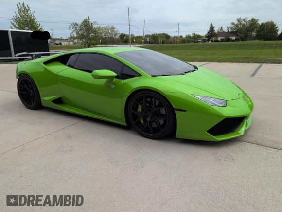 2015 Lamborghini Huracan z VIN ZHWUC1ZF7FLA03405, wystawiony jako Copart lot #57724465 z przebiegiem 31 953 mil mil oraz Czysty tytuł • Clean title. Historia ofert i sprzedaży dostępna na DreamBid. Obrazek 1.