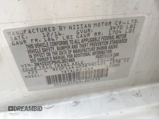 2017 Nissan Note S Plus with VIN 3N1CE2CP6HL357493, listed as a IAAI auction lot 42226591 with 102,304 mi miles and . Bid and sale history available at DreamBid. Image 9.