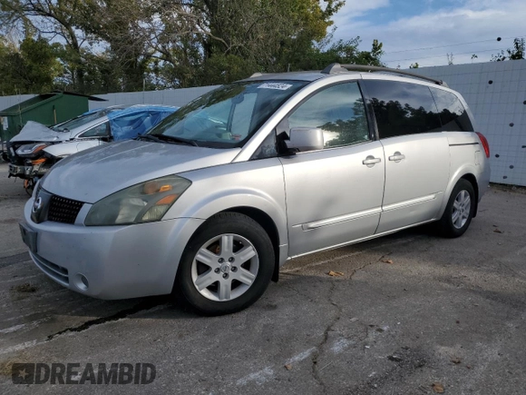 2004 Nissan Quest SE with VIN 5N1BV28U04N337785, listed as a Copart auction lot 71444524 with 0 mi miles and Salvage Title. Bid and sale history available at carsss.com. Image 1.