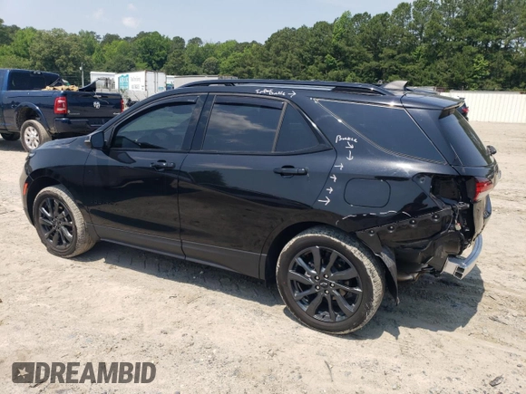 2023 Chevrolet Equinox RS with VIN 3GNAXWEGXPL177975, listed as a Copart auction lot 60112965 with 6,988 mi miles and Salvage title. Bid and sale history available at DreamBid. Image 2.