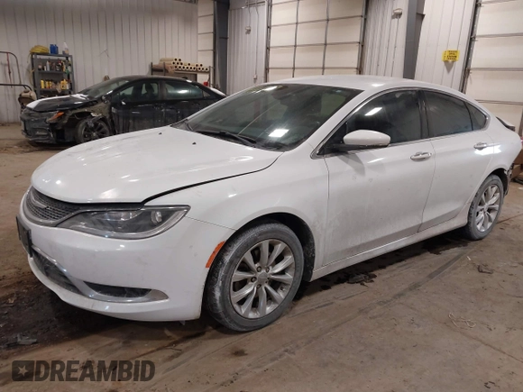 2015 Chrysler 200 C with VIN 1C3CCCCB2FN545166, listed as a IAAI auction lot 41601759 with 95,177 mi miles. Bid and sale history available at carsss.com. Image 2.