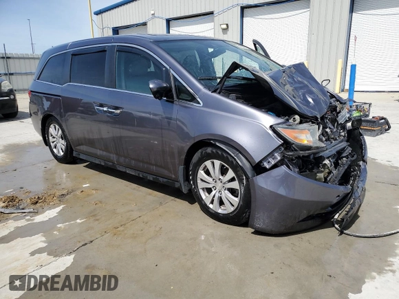 2015 Honda Odyssey EX-L z VIN 5FNRL5H69FB066576, wystawiony jako Copart lot #53834915 z przebiegiem 145 113 mil mil oraz Szkoda całkowita • Salvage title. Historia ofert i sprzedaży dostępna na DreamBid. Obrazek 4.