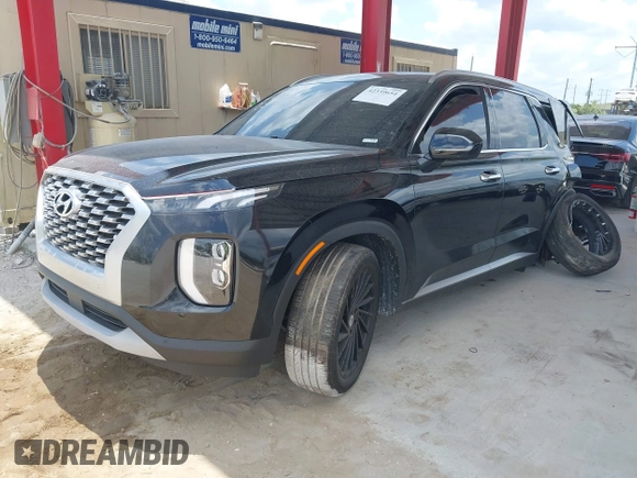 2021 Hyundai Palisade SEL z VIN KM8R34HE5MU202798, wystawiony jako IAAI lot #42339654 z przebiegiem 104 689 mil mil oraz . Historia ofert i sprzedaży dostępna na DreamBid. Obrazek 16.