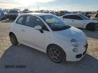 2014 FIAT 500 Sport with VIN 3C3CFFBR0ET223048, listed as a Copart auction lot 82674764 with 94,604 mi miles and Salvage Title. Bid and sale history available at carsss.com. Image 4.