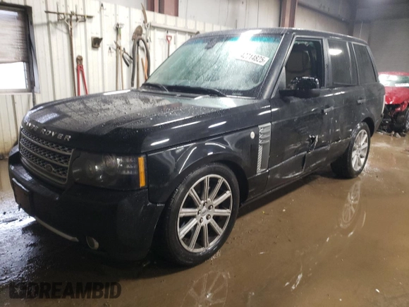 2011 Land Rover Range Rover SC with VIN SALMF1E46BA332032, listed as a Copart auction lot 42714825 with 98,298 mi miles and Salvage title. Bid and sale history available at DreamBid. Image 1.