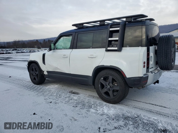 2022 Land Rover Defender S with VIN SALEJERX5N2078150, listed as a Copart auction lot 86412374 with 33,768 mi miles and Salvage title. Bid and sale history available at DreamBid. Image 2.
