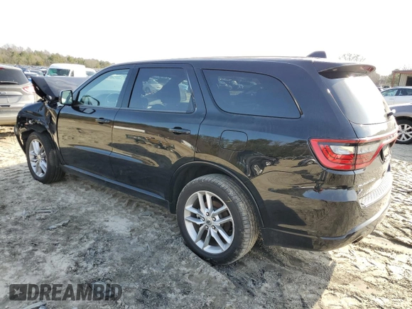 2022 Dodge Durango GT Plus with VIN 1C4RDJDG0NC219345, listed as a Copart auction lot 45709325 with 57,736 mi miles and Salvage Title. Bid and sale history available at DreamBid. Image 2.