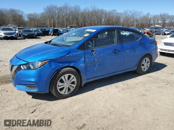 2021 Nissan Versa S with VIN 3N1CN8DV0ML907362, listed as a Copart auction lot 46853095 with 51,868 mi miles and Salvage Title. Bid and sale history available at carsss.com. Image 1.