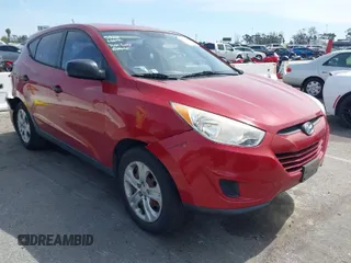 2010 Hyundai Tucson GLS with VIN KM8JT3AC1AU097317, listed as a IAAI auction lot 41758296 with 108,695 mi miles and . Bid and sale history available at DreamBid. Image 1.