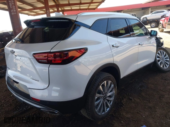 2024 Chevrolet Blazer Premier with VIN 3GNKBFR48RS207891, listed as a IAAI auction lot 42297266 with 13,935 mi miles and . Bid and sale history available at DreamBid. Image 4.