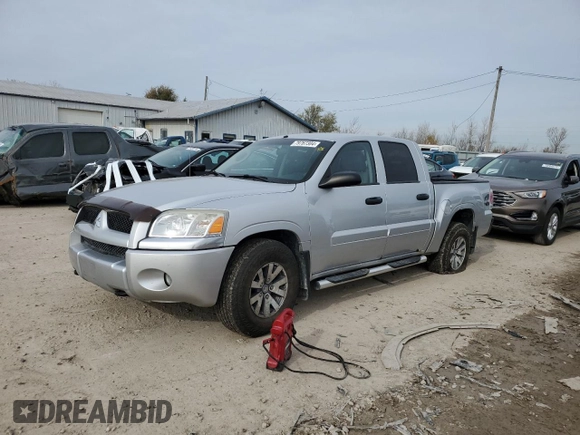 2007 Mitsubishi Raider LS z VIN 1Z7HT28K67S217597, wystawiony jako Copart lot #79767304 z przebiegiem 110 743 mil mil oraz Szkoda całkowita • Salvage title. Historia ofert i sprzedaży dostępna na DreamBid. Obrazek 1.