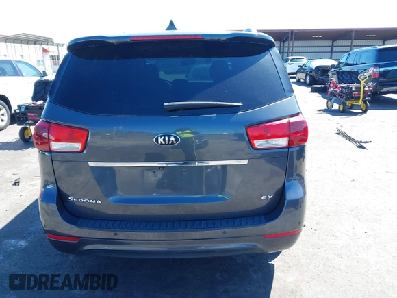 2015 Kia Sedona EX with VIN KNDMC5C16F6020236, listed as a IAAI auction lot 41805718 with 155,176 mi miles. Bid and sale history available at carsss.com. Image 16.