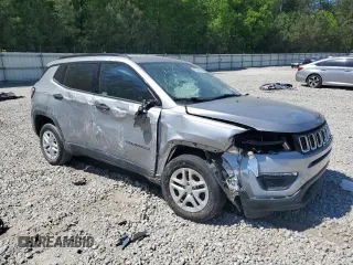 2018 Jeep Compass Sport with VIN 3C4NJCAB5JT240492, listed as a Copart auction lot 53626845 with 75,355 mi miles and Salvage title. Bid and sale history available at DreamBid. Image 4.