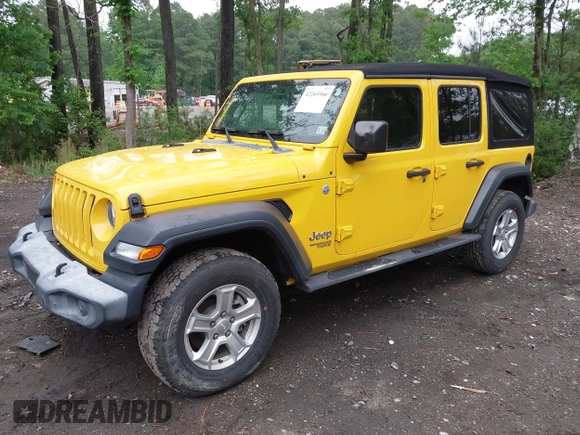 2019 Jeep Wrangler Unlimited Sport S z VIN 1C4HJXDNXKW565788, wystawiony jako IAAI lot #42265966 z przebiegiem 10 695 mil mil oraz . Historia ofert i sprzedaży dostępna na DreamBid. Obrazek 17.