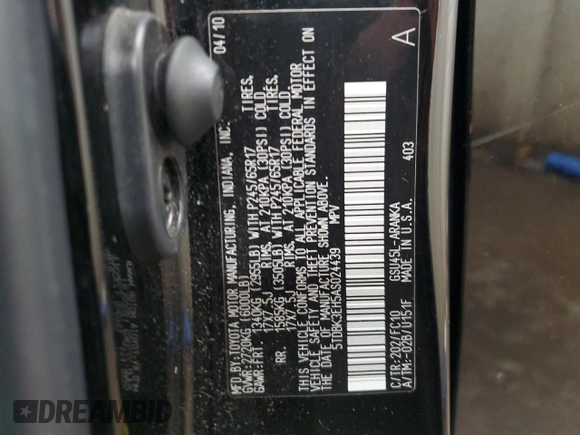 2010 Toyota Highlander with VIN 5TDBK3EH5AS024439, listed as a Copart auction lot 60076265 with 155,295 mi miles and Salvage title. Bid and sale history available at DreamBid. Image 14.