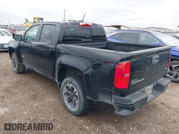 2021 Chevrolet Colorado 2WD Z71 with VIN 1GCGSDEN3M1108777, listed as a IAAI auction lot 41562874 with 77,607 mi miles and . Bid and sale history available at DreamBid. Image 3.