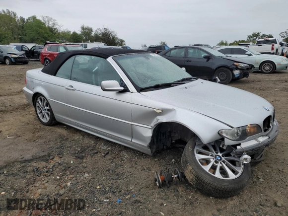 2005 BMW 3 Series 330Ci with VIN WBABW53465PL48609, listed as a Copart auction lot 72857584 with 106,207 mi miles and Salvage Title. Bid and sale history available at carsss.com. Image 4.