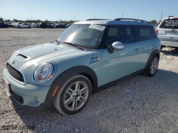 2012 MINI Cooper Clubman S with VIN WMWZG3C58CTY37901, listed as a Copart auction lot 53705885 with 34,458 mi miles and Salvage Title. Bid and sale history available at carsss.com. Image 1.