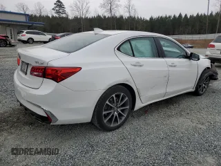 2019 Acura TLX with VIN 19UUB2F37KA005736, listed as a Copart auction lot 41910915 with 66,368 mi miles and Salvage Title. Bid and sale history available at carsss.com. Image 3.