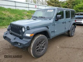2024 Jeep Wrangler Sport S z VIN 1C4PJXDG1RW297253, wystawiony jako Copart lot #56975975 z przebiegiem 17 897 mil mil oraz Czysty tytuł • Clean title. Historia ofert i sprzedaży dostępna na DreamBid. Obrazek 1.