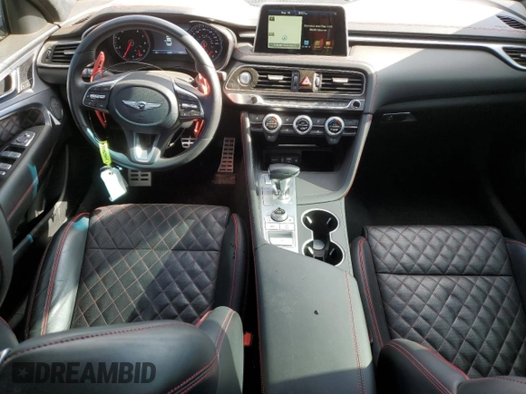 2021 Genesis G70 3.3T with VIN KMTG74LEXMU070081, listed as a Copart auction lot 72065504 with 73,851 mi miles and Clean Title. Bid and sale history available at carsss.com. Image 8.