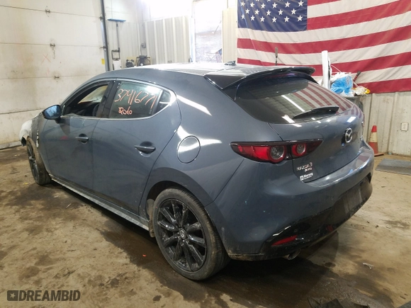2021 Mazda Mazda3 Hatchback 2.5 Turbo Premium Plus with VIN JM1BPBNY9M1311103, listed as a Copart auction lot 37416771 with 0 mi miles. Bid and sale history available at carsss.com. Image 3.
