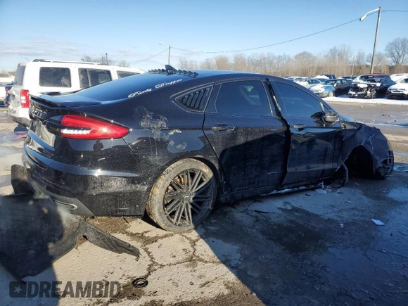 2019 Ford Fusion Titanium with VIN 3FA6P0K95KR181252, listed as a Copart auction lot 45393775 with 95,008 mi miles and Salvage Title. Bid and sale history available at carsss.com. Image 3.