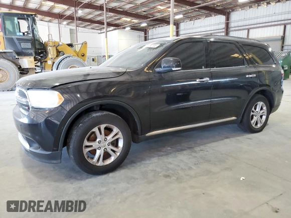 2013 Dodge Durango Crew with VIN 1C4RDHDG5DC617402, listed as a Copart auction lot 58056795 with 180,990 mi miles and Salvage title. Bid and sale history available at DreamBid. Image 1.