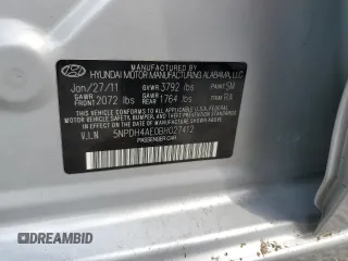 2011 Hyundai Elantra Limited z VIN 5NPDH4AE0BH027412, wystawiony jako Copart lot #58574475 z przebiegiem 141 620 mil mil oraz Szkoda całkowita • Salvage title. Historia ofert i sprzedaży dostępna na DreamBid. Obrazek 12.