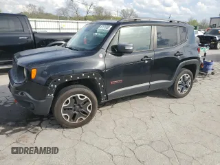 2015 Jeep Renegade Trailhawk z VIN ZACCJBCT0FPB63722, wystawiony jako Copart lot #52151085 z przebiegiem 157 260 mil mil oraz Szkoda całkowita • Salvage title. Historia ofert i sprzedaży dostępna na DreamBid. Obrazek 1.