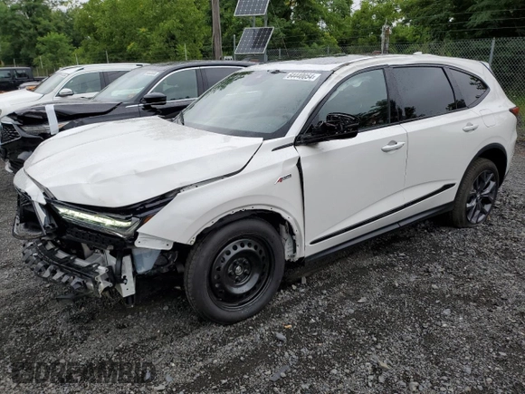2024 Acura MDX w/A-Spec Package with VIN 5J8YE1H09RL013714, listed as a Copart auction lot 64440054 with 7,361 mi miles and Salvage Title. Bid and sale history available at carsss.com. Image 1.