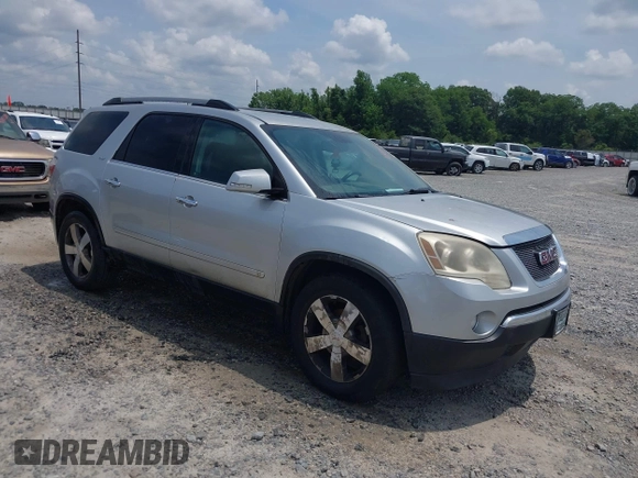 2010 GMC Acadia SLT1 z VIN 1GKLRMED7AJ176632, wystawiony jako IAAI lot #42305202 z przebiegiem 196 464 mil mil oraz . Historia ofert i sprzedaży dostępna na DreamBid. Obrazek 1.
