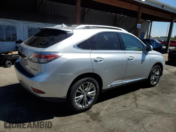 2013 Lexus RX 450h with VIN JTJBC1BA0D2053168, listed as a Copart auction lot 57821265 with 88,835 mi miles and Salvage title. Bid and sale history available at DreamBid. Image 3.