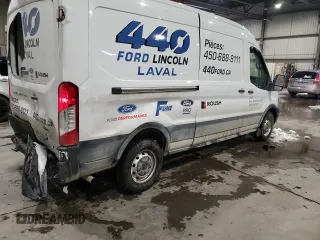 2021 Ford Transit Cargo with VIN 1FTBR1C81MKA62328, listed as a Copart auction lot 44894585 with 75,951 mi miles and Salvage Title. Bid and sale history available at DreamBid. Image 3.