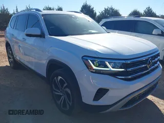 2021 Volkswagen Atlas SEL Premium z VIN 1V2TR2CA8MC562198, wystawiony jako IAAI lot #41853528 z przebiegiem 57 413 mil mil oraz . Historia ofert i sprzedaży dostępna na DreamBid. Obrazek 1.