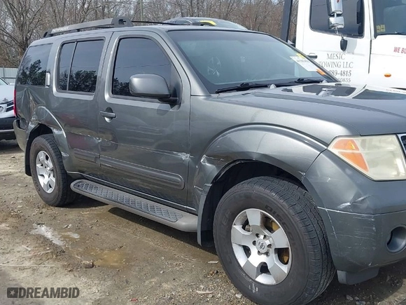 2007 Nissan Pathfinder S with VIN 5N1AR18U97C623175, listed as a IAAI auction lot 41585451 with 267,450 mi miles. Bid and sale history available at carsss.com. Image 17.