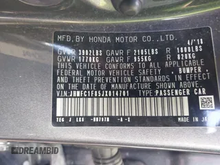 2018 Honda Civic EX-L z VIN JHMFC1F85JX014701, wystawiony jako IAAI lot #41467342 z przebiegiem 50 292 mil mil oraz . Historia ofert i sprzedaży dostępna na DreamBid. Obrazek 9.
