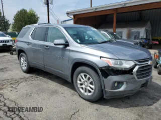 2018 Chevrolet Traverse LT Cloth z VIN 1GNERGKW9JJ170589, wystawiony jako Copart lot #55987725 z przebiegiem 125 818 mil mil oraz Szkoda całkowita • Salvage title. Historia ofert i sprzedaży dostępna na DreamBid. Obrazek 4.