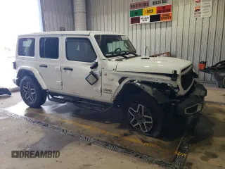 2024 Jeep Wrangler Sahara z VIN 1C4PJXEG6RW337020, wystawiony jako Copart lot #53308325 z przebiegiem 13 606 mil mil oraz Szkoda całkowita • Salvage title. Historia ofert i sprzedaży dostępna na DreamBid. Obrazek 4.
