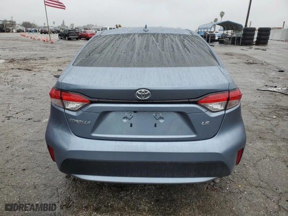 2021 Toyota Corolla LE with VIN 5YFVPMAE0MP161737, listed as a Copart auction lot 44370225 with 51,572 mi miles and Salvage Title. Bid and sale history available at carsss.com. Image 6.