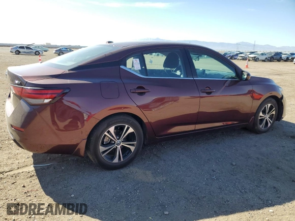 2022 Nissan Sentra SV with VIN 3N1AB8CV9NY307445, listed as a Copart auction lot 43181965 with 26,748 mi miles and Salvage Title. Bid and sale history available at carsss.com. Image 3.