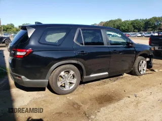2025 Honda Pilot EX-L with VIN 5FNYG1H42SB007113, listed as a Copart auction lot 66606594 with 816 mi miles and Salvage Title. Bid and sale history available at carsss.com. Image 3.