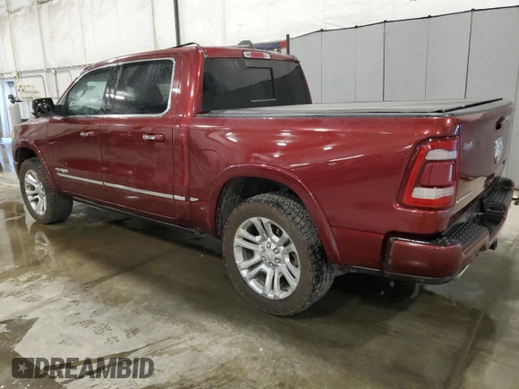 2020 Ram 1500 Limited with VIN 1C6SRFHT1LN141853, listed as a Copart auction lot 62845155 with 109,772 mi miles and Salvage title. Bid and sale history available at DreamBid. Image 2.